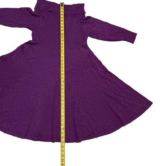 Torrid plus sz 2 M L XL  shimmer off shoulder midi  cotton shimmer dress - Picture 5 of 6